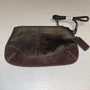 NWOT Marmi Suede Wallet Crossbody Bag Purse Brown